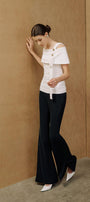 Ariel Gathered One Shoulder Cotton Spandex Top - MEAN BLVD