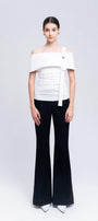 Ariel Gathered One Shoulder Cotton Spandex Top - MEAN BLVD