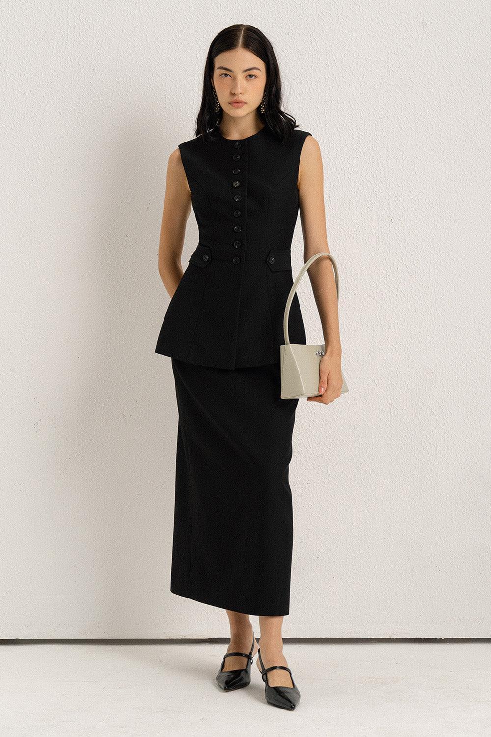 Ariyah Peplum Sleeveless Polycotton Top - MEAN BLVD