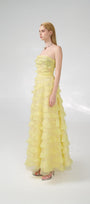 Arjun Strapless Stone Organza Floor Length Dress - MEAN BLVD