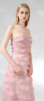 Arjun Strapless Stone Organza Floor Length Dress - MEAN BLVD