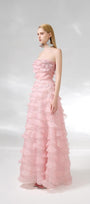 Arjun Strapless Stone Organza Floor Length Dress - MEAN BLVD