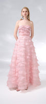 Arjun Strapless Stone Organza Floor Length Dress - MEAN BLVD