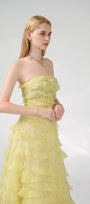 Arjun Strapless Stone Organza Floor Length Dress - MEAN BLVD