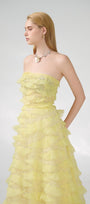 Arjun Strapless Stone Organza Floor Length Dress - MEAN BLVD