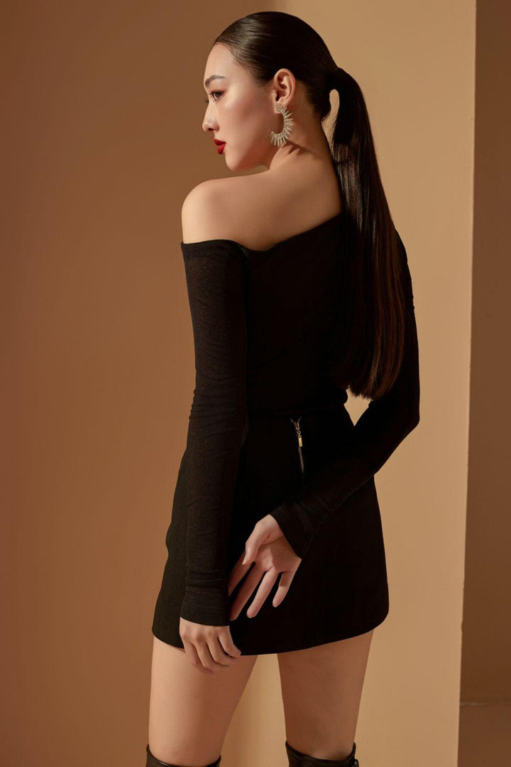 Armani A-line Basic Texture Mini Skirt - MEAN BLVD