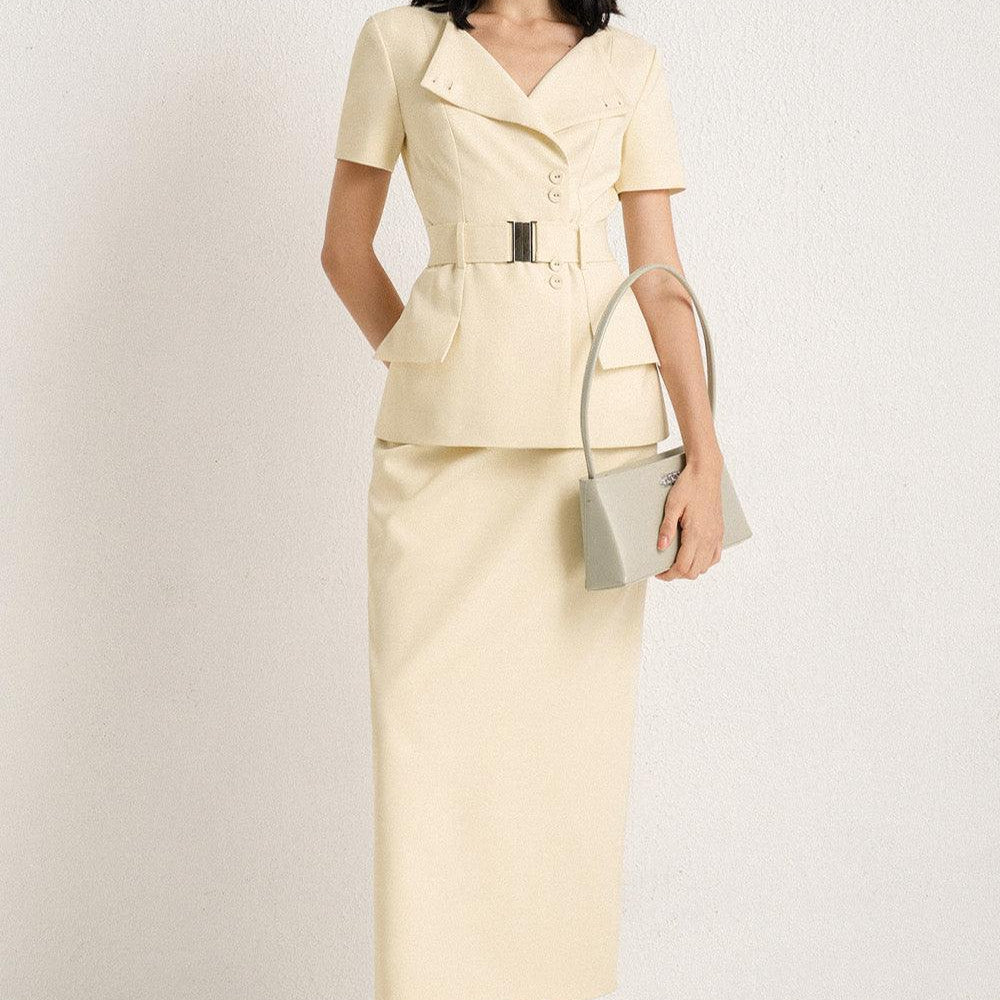 Armani Straight Basic Polycotton Ankle Length Skirt - MEAN BLVD