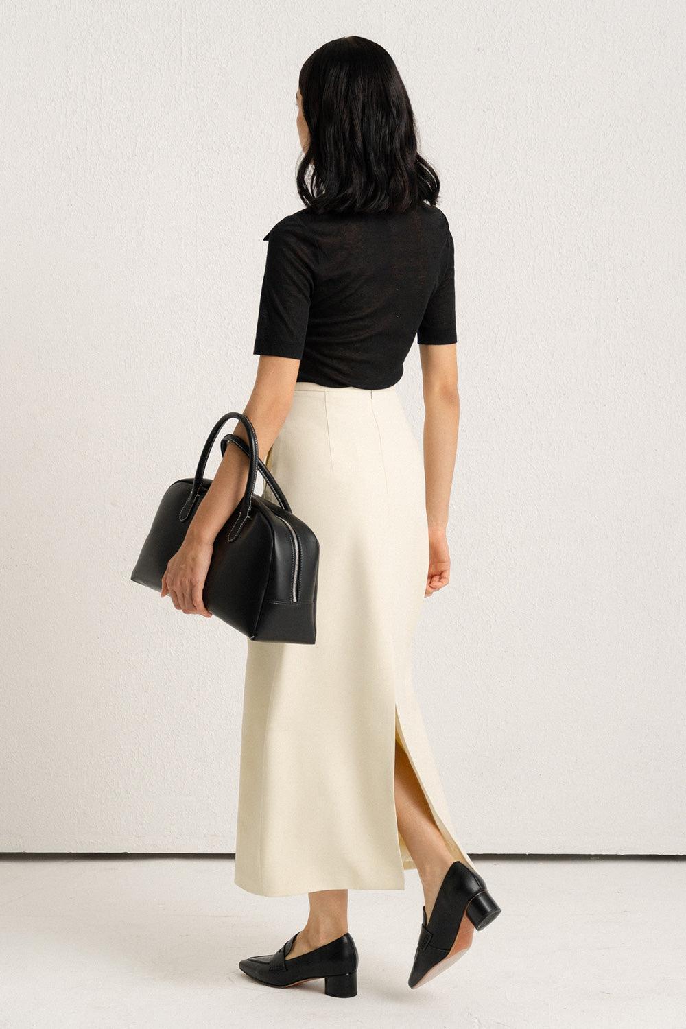 Armani Straight Basic Polycotton Ankle Length Skirt - MEAN BLVD