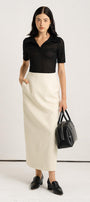 Armani Straight Basic Polycotton Ankle Length Skirt - MEAN BLVD