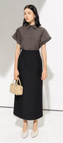 Armani Straight Basic Polycotton Ankle Length Skirt - MEAN BLVD