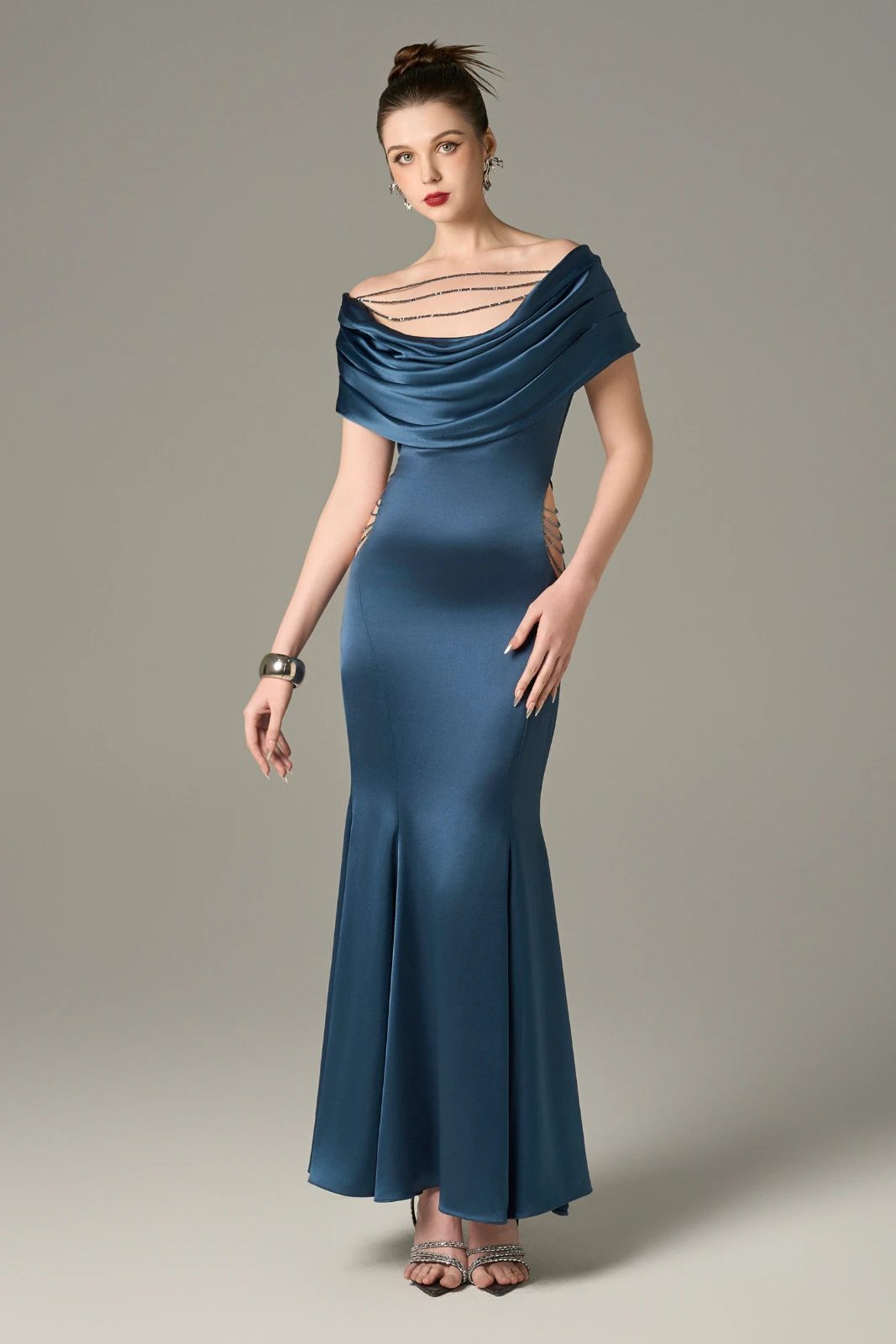 Assertive Draped Maxi Dress - MEAN BLVD