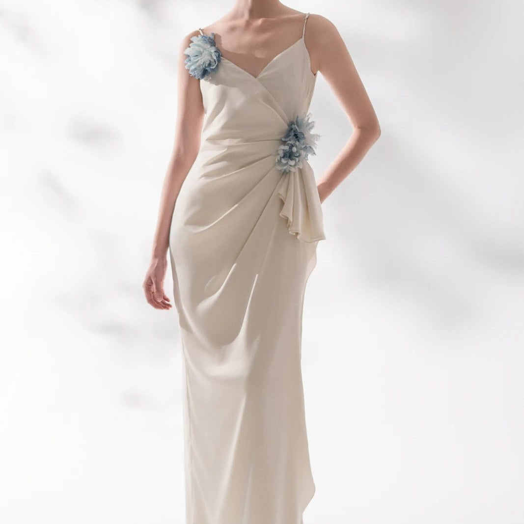 Aster Floral Applique Maxi Dress - MEAN BLVD