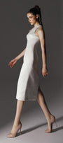 Astral Sheath Jewel Neck Brocade Midi Dress - MEAN BLVD