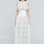 Aubrie Fit and Flare Corset Waist Lace Maxi Dress - MEAN BLVD