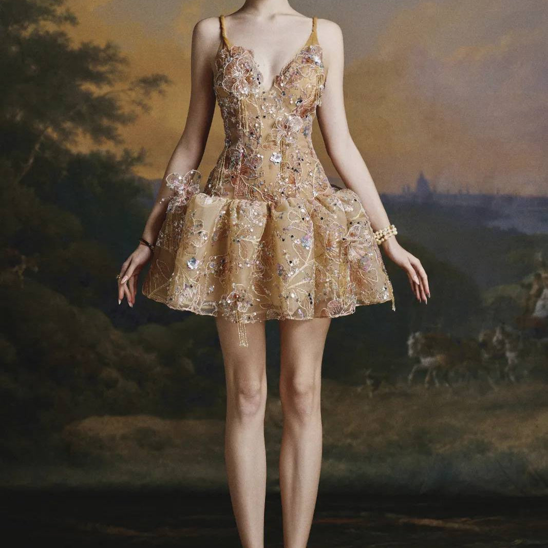 Aurèle Applique Mini Dress - MEAN BLVD