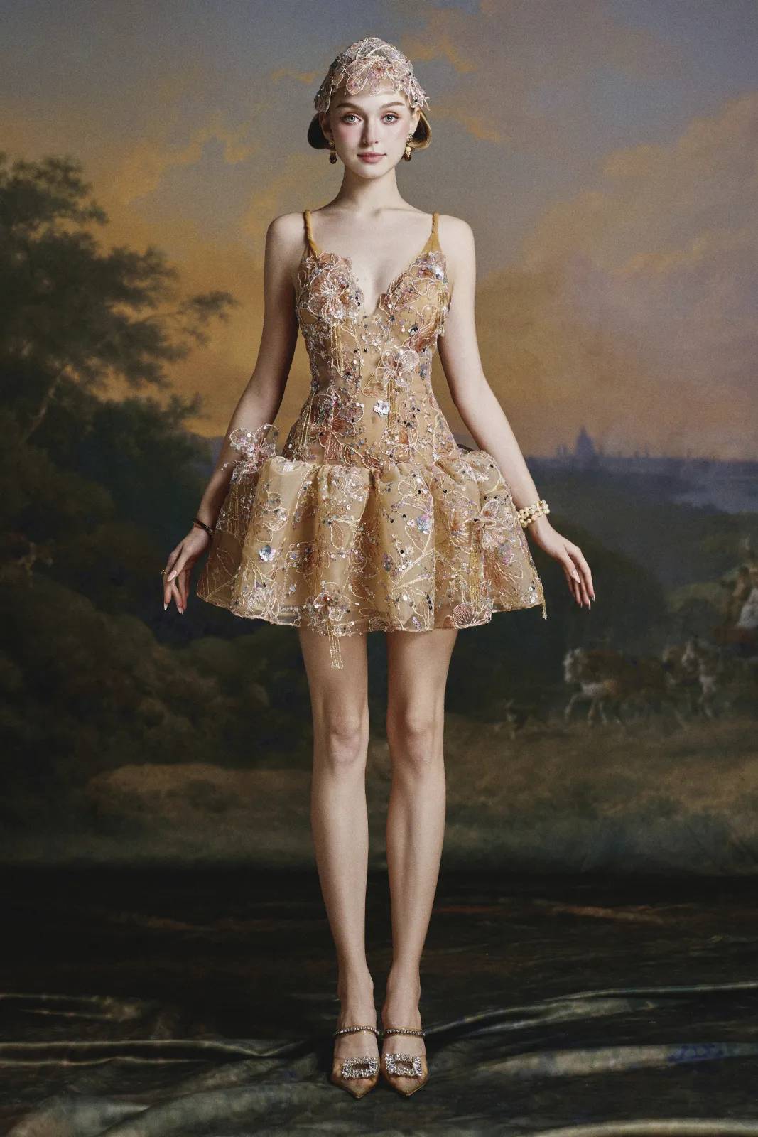 Aurèle Applique Mini Dress - MEAN BLVD