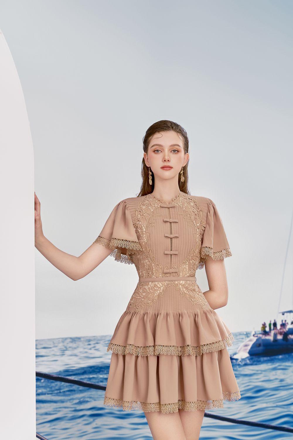 aurora brown dress AURORA Night Dress – INÉS main image 0