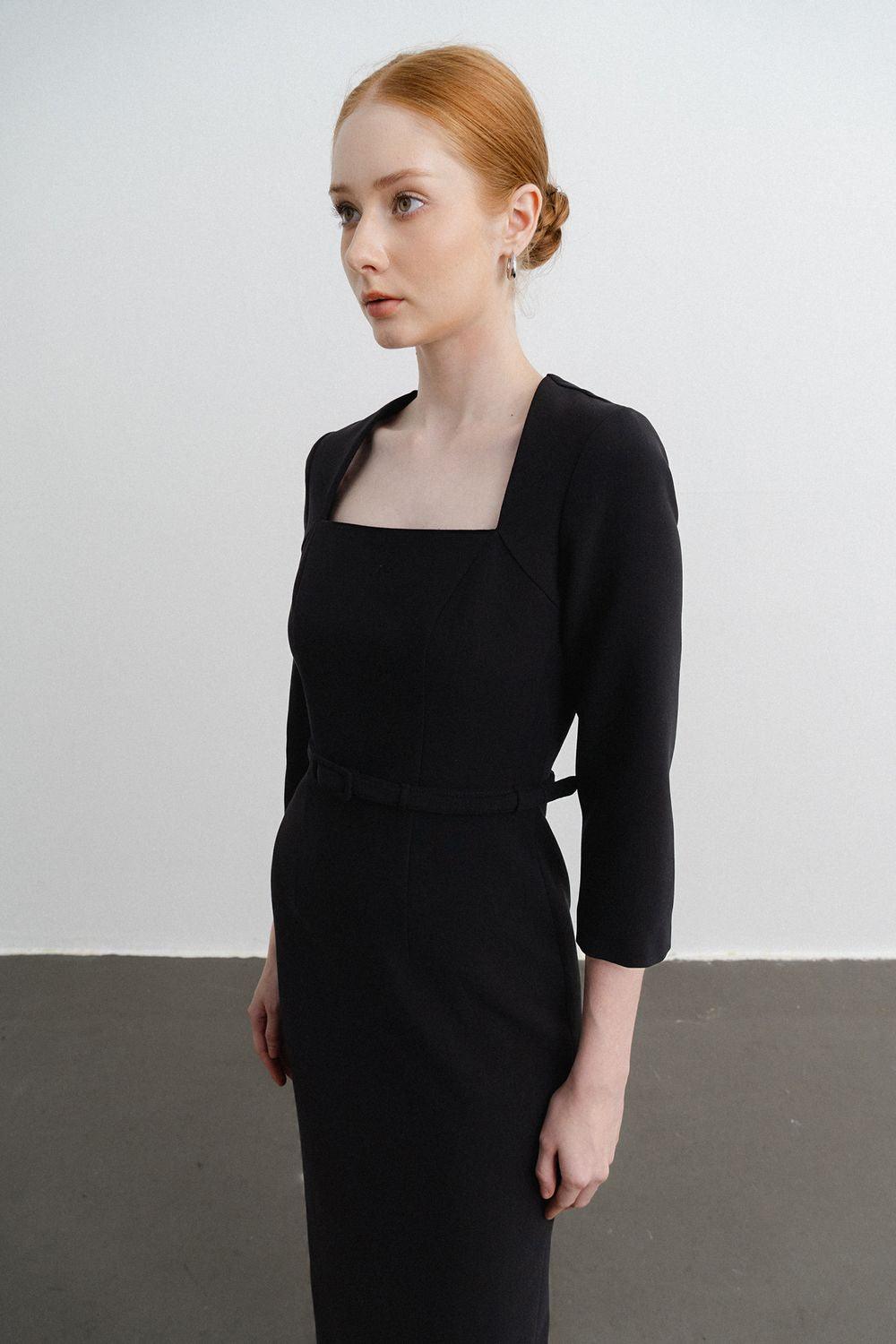 Objects without Meaning Black Side Tuck Slip Sheath Dress Size Medium NWT |  eBay