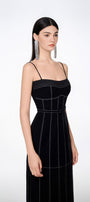Ava Slit Spaghetti Strap Crepe Midi Dress - MEAN BLVD