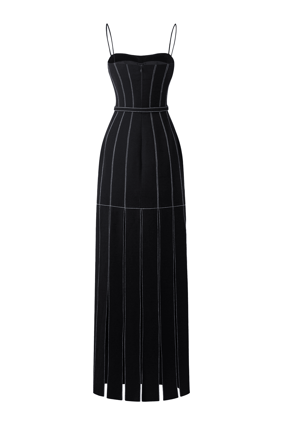 Ava Slit Spaghetti Strap Crepe Midi Dress - MEAN BLVD