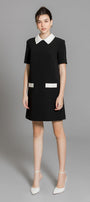 Averi Trapezoid Collared Neck Tweed Mini Dress - MEAN BLVD