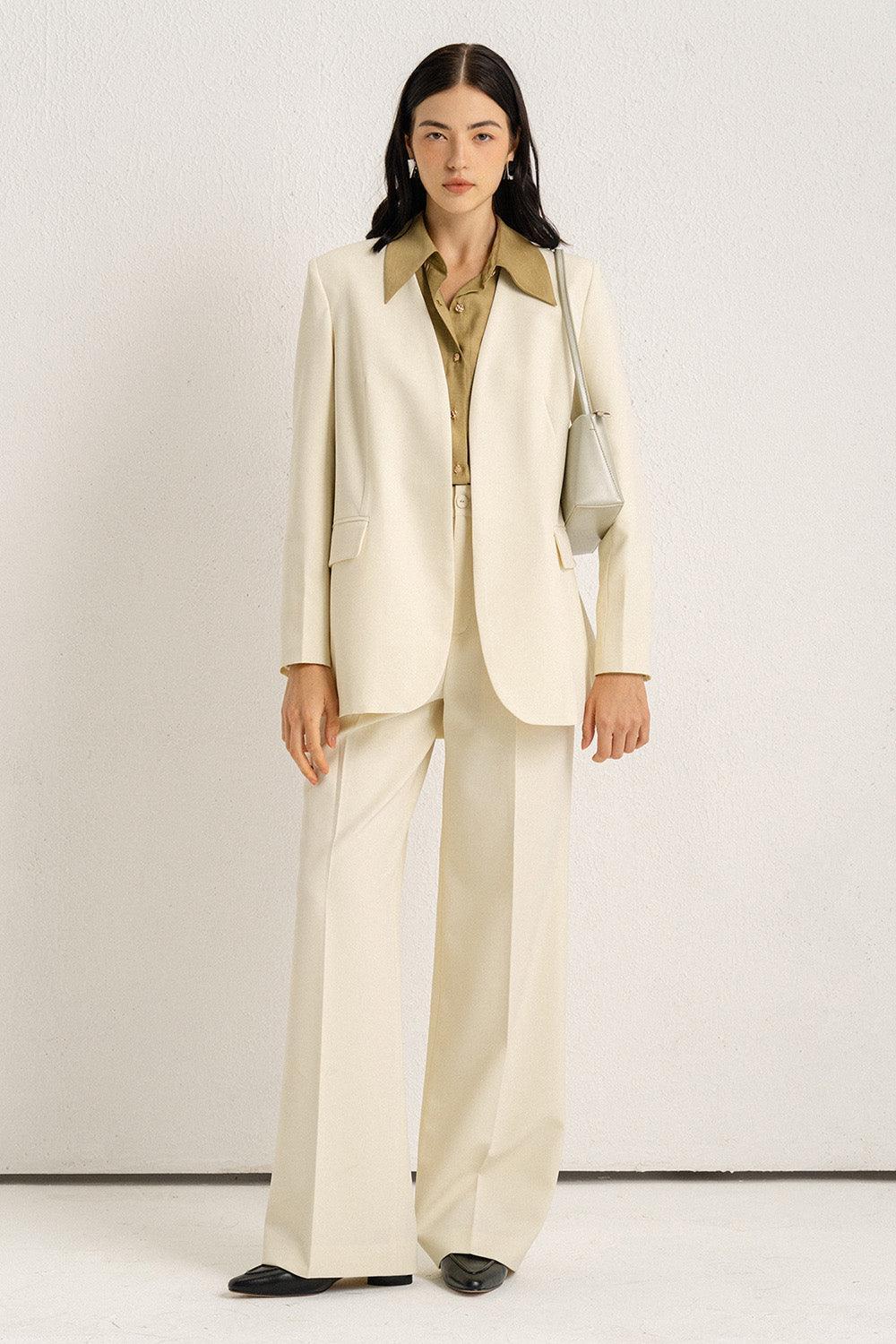 Avery Straight Long Sleeved Polycotton Blazer - MEAN BLVD