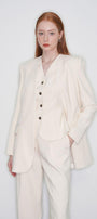 Avery Straight Long Sleeved Polycotton Blazer - MEAN BLVD