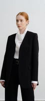 Avery Straight Long Sleeved Polycotton Blazer - MEAN BLVD
