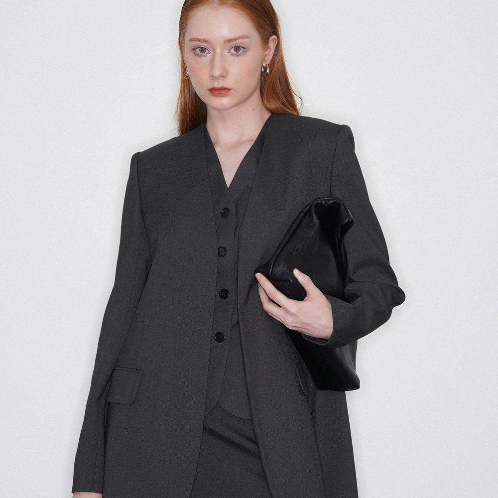 Avery Straight Long Sleeved Polycotton Blazer - MEAN BLVD