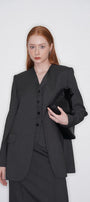 Avery Straight Long Sleeved Polycotton Blazer - MEAN BLVD