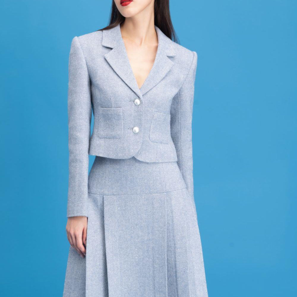 Ayla A-line High Waist Felt Mini Skirt - MEAN BLVD