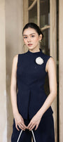 Ayla Peplum Sleeveless Polycotton Top - MEAN BLVD