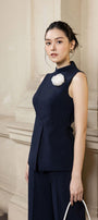 Ayla Peplum Sleeveless Polycotton Top - MEAN BLVD