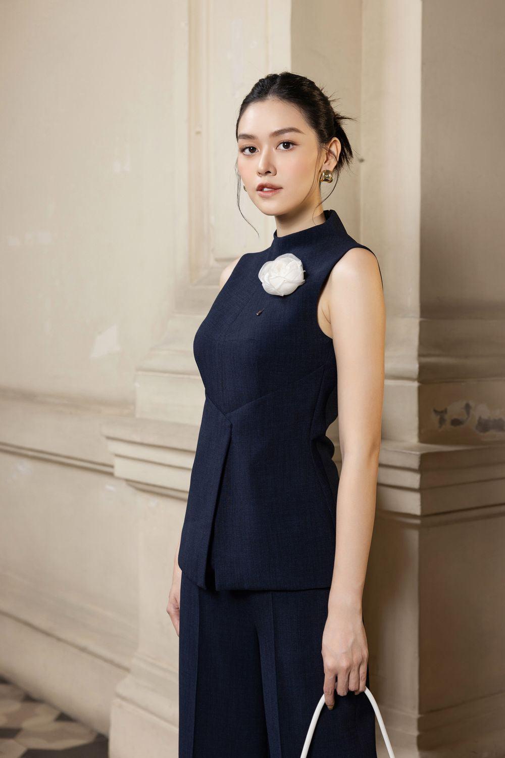 Ayla Peplum Sleeveless Polycotton Top - MEAN BLVD