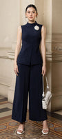 Ayla Straight Wide Leg Polycotton Ankle Length Pants - MEAN BLVD