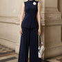 Ayla Straight Wide Leg Polycotton Ankle Length Pants - MEAN BLVD