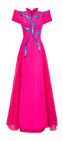 Azalea A-line V-Neck Zibeline Floor Length Dress - MEAN BLVD