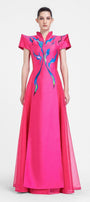 Azalea A-line V-Neck Zibeline Floor Length Dress - MEAN BLVD