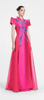 Azalea A-line V-Neck Zibeline Floor Length Dress - MEAN BLVD