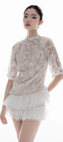 Azalea Floral Lace Mini Dress - MEAN BLVD