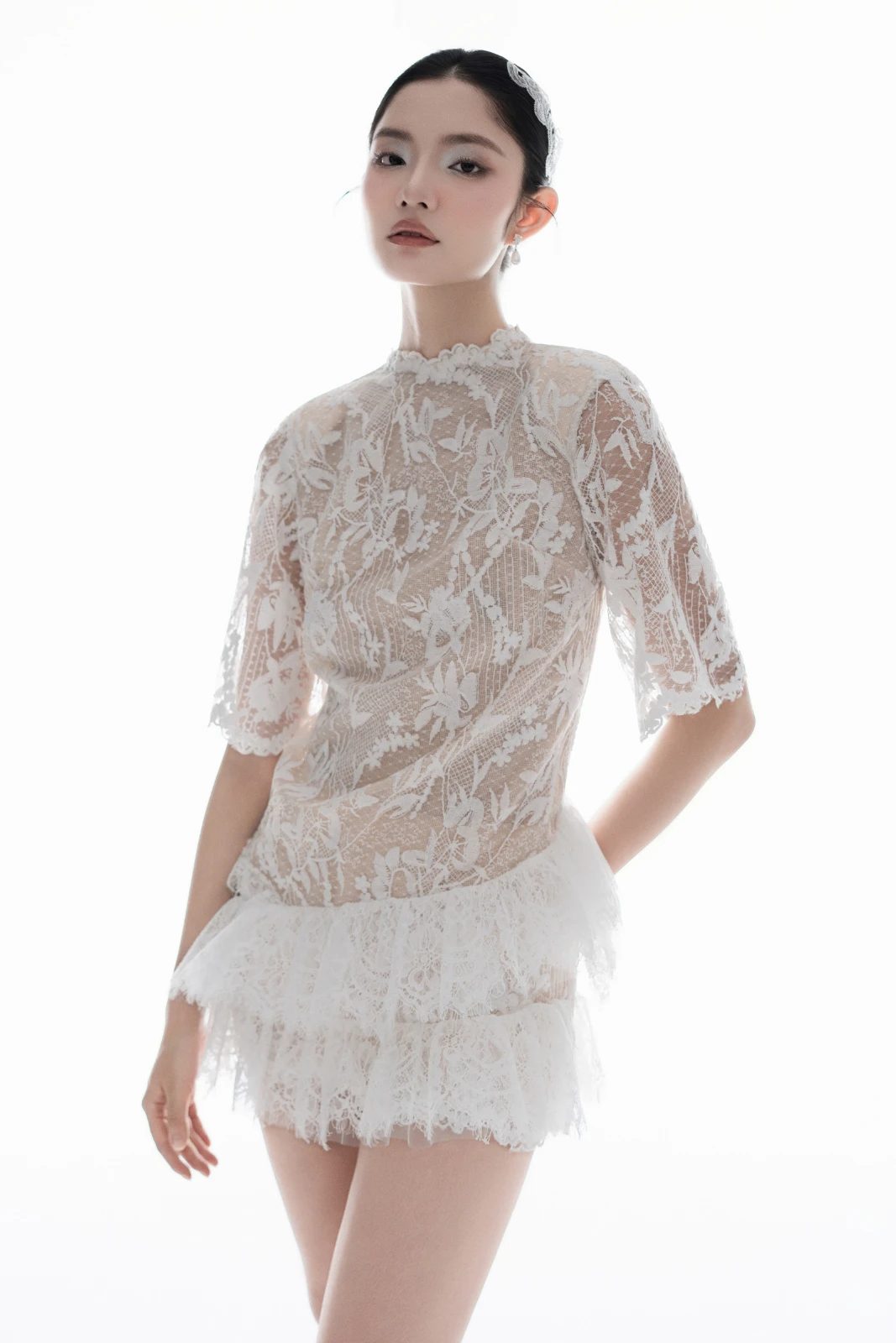 Azalea Floral Lace Mini Dress - MEAN BLVD