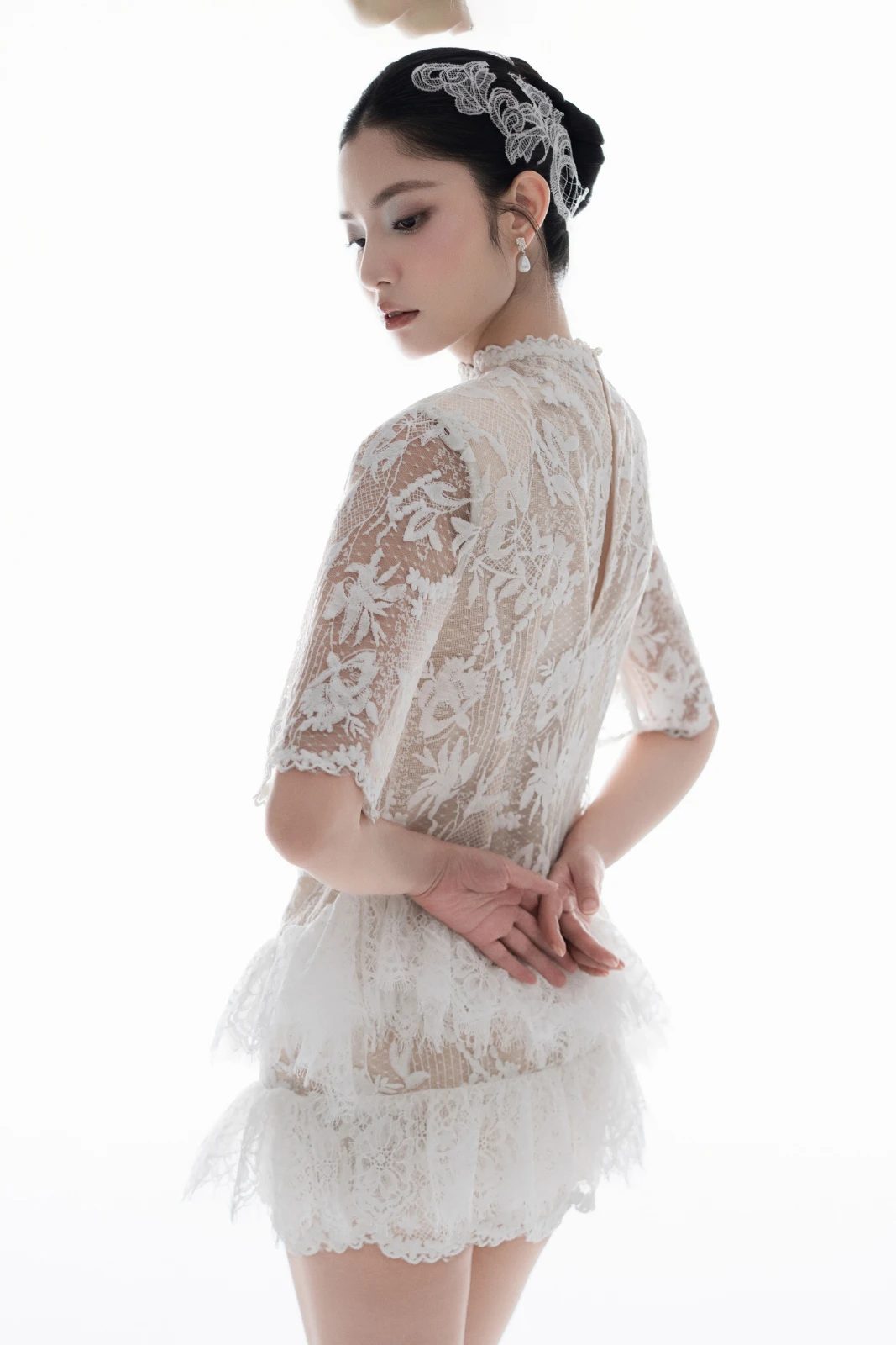 Azalea Floral Lace Mini Dress - MEAN BLVD