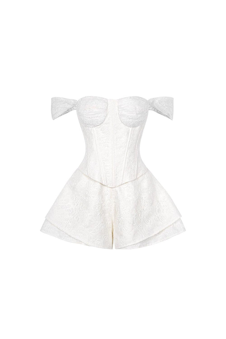 Bae Layered Flared Silk Linen Mini Shorts - MEAN BLVD