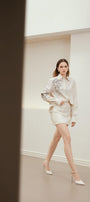 Bali A-line High Waist Foam Mini Skirt - MEAN BLVD