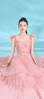 Ballerina A-line Cap Sleeved Silk Ankle Length Dress - MEAN BLVD