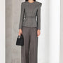 Basic Straight Wide Leg Twill Ankle Length Trousers - MEAN BLVD