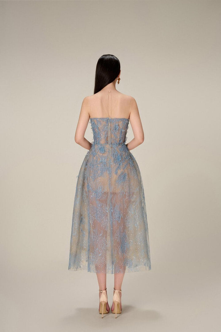 Bead Lace Midi Dress - MEAN BLVD