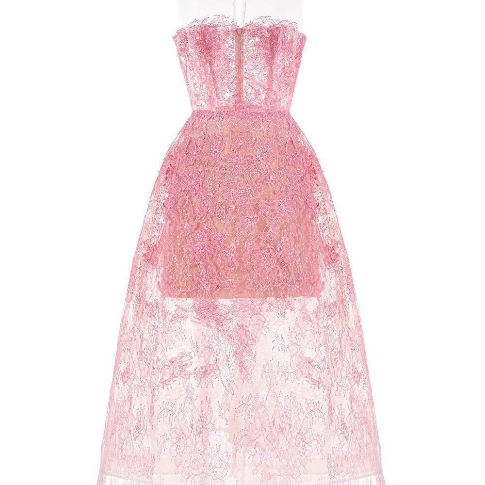 Bead Lace Midi Dress - MEAN BLVD