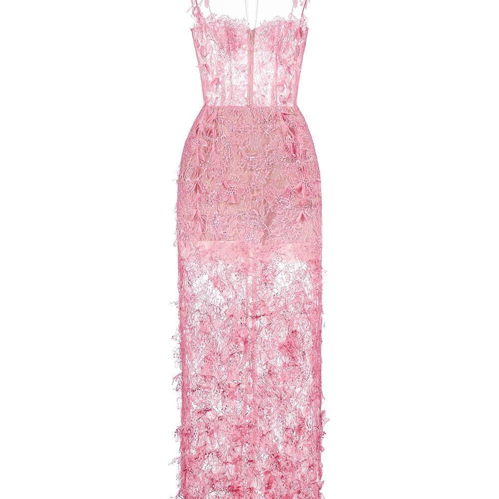 Bead Lace Pencil Dress - MEAN BLVD