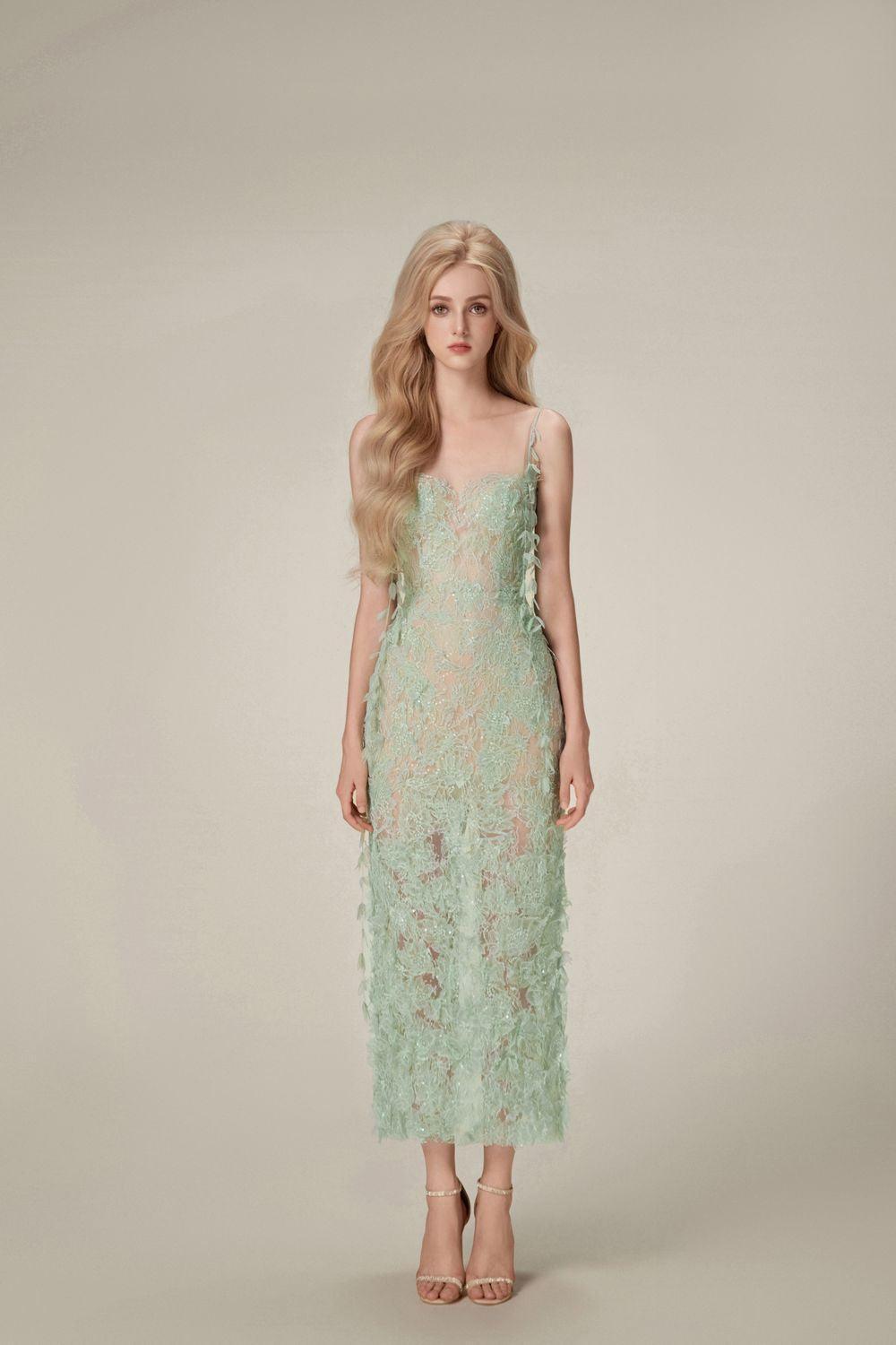 Bead Lace Pencil Dress - MEAN BLVD